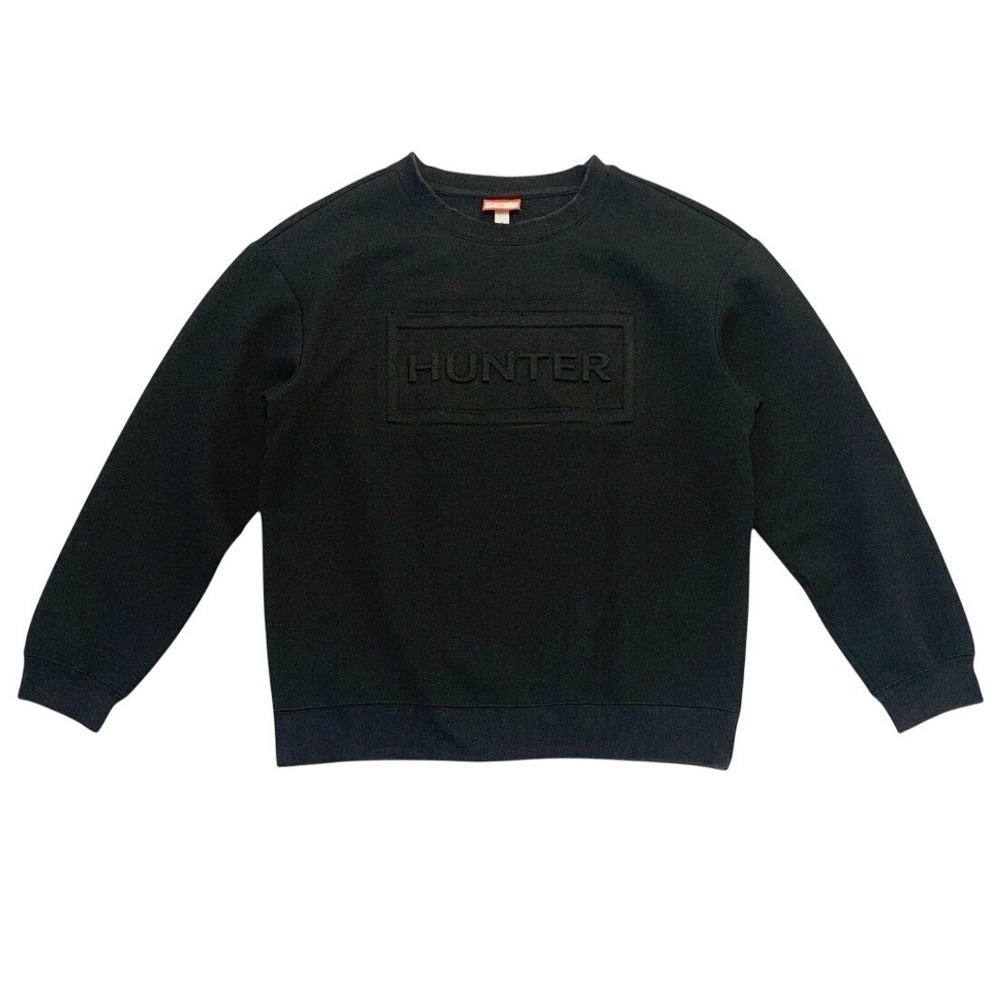 Hunter for Target Mens Crewneck Sweatshirt Black Embossed Logo XL Pullover